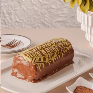Chocolate Pistachio Swiss Roll